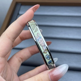 Hermès Enamel Chaine d’Ancre Wide Cuff Bracelet