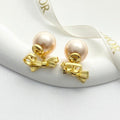 Dior Perle Noire Bow Pearl Earrings